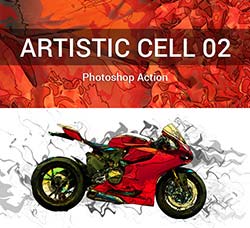 PS动作－抽象线条：Artistic Cell 2 Photoshop Action